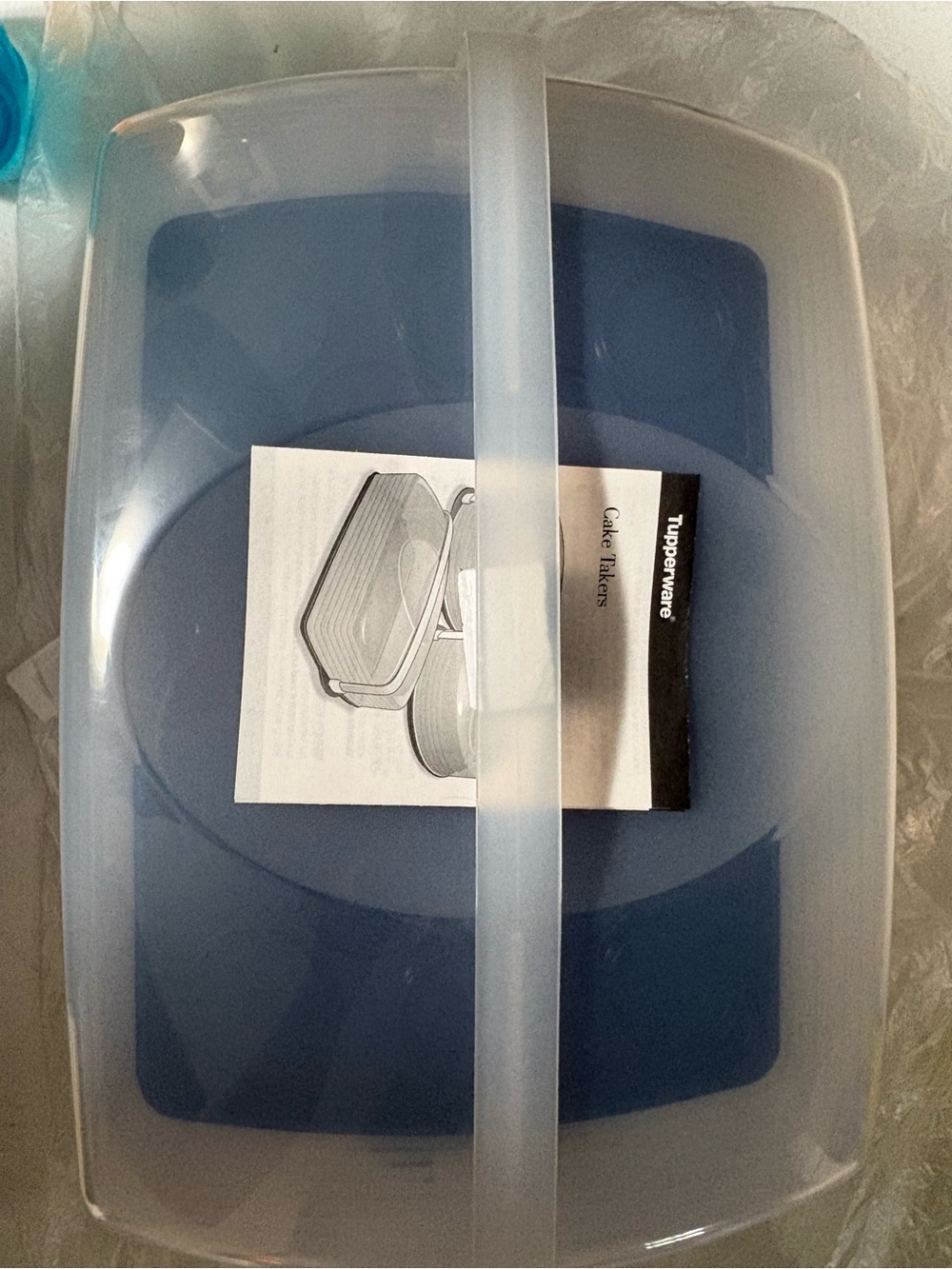 Tupperware Blue and Clear Cake Carrier